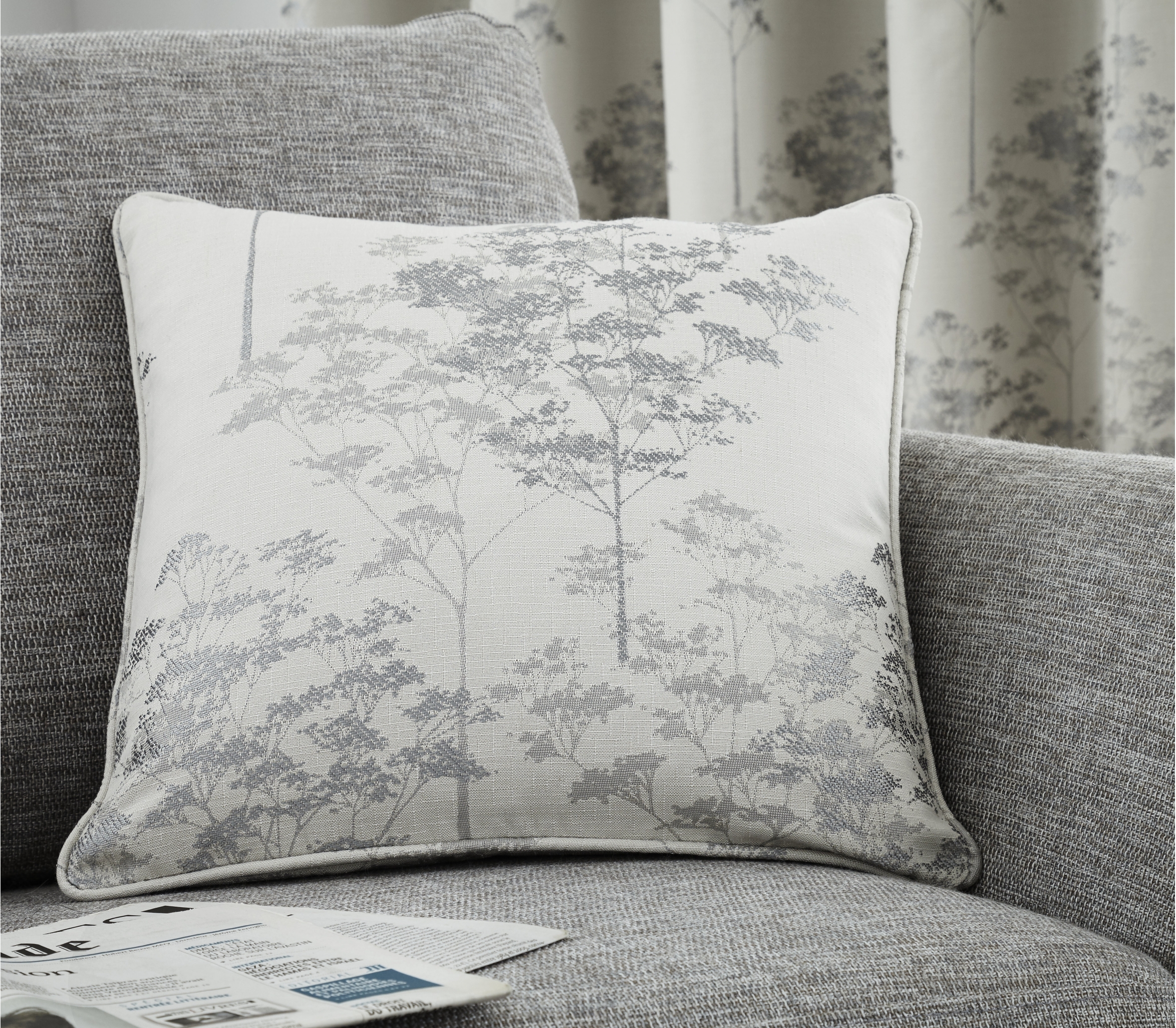 Elmwood Silver Cushion Cover J Rosenthal & Son