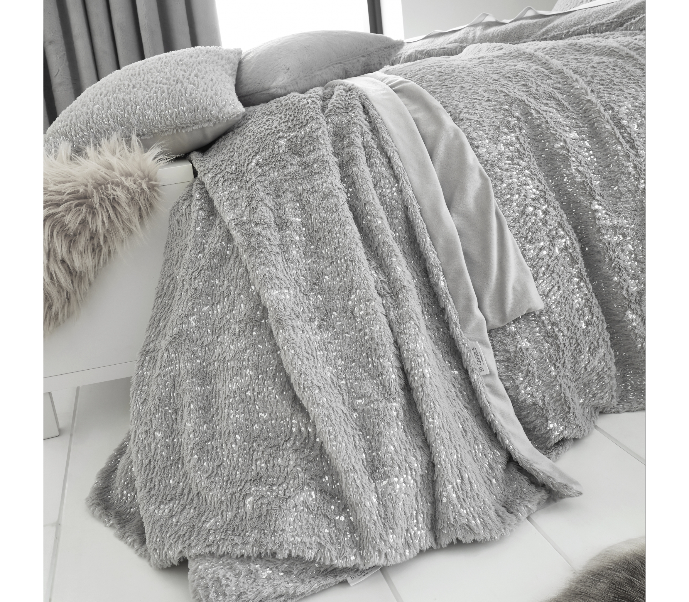 By Caprice Home Vivien Silver Bedspread J Rosenthal & Son