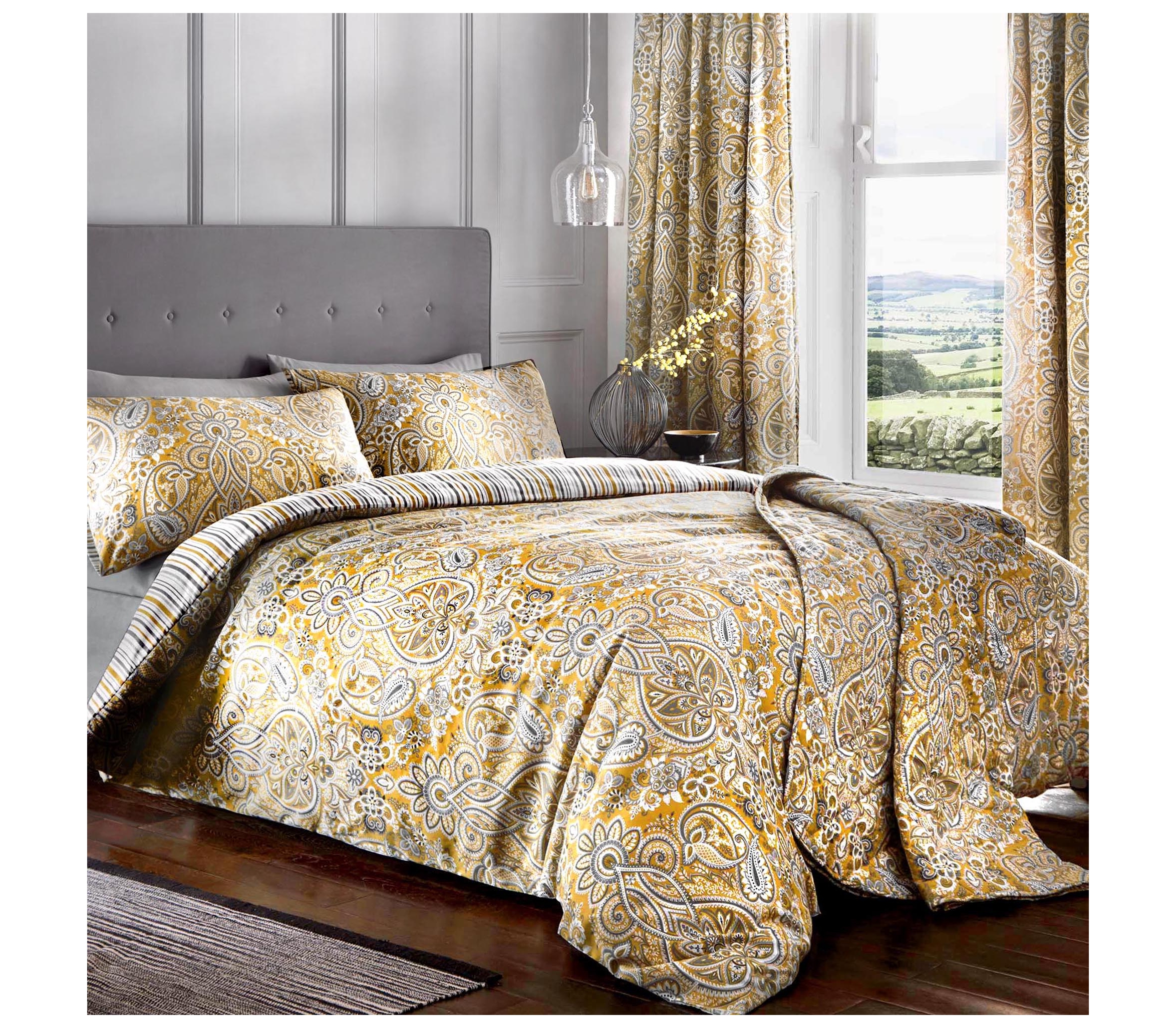 Dreams & Drapes Maduri Ochre Bedding J Rosenthal & Son