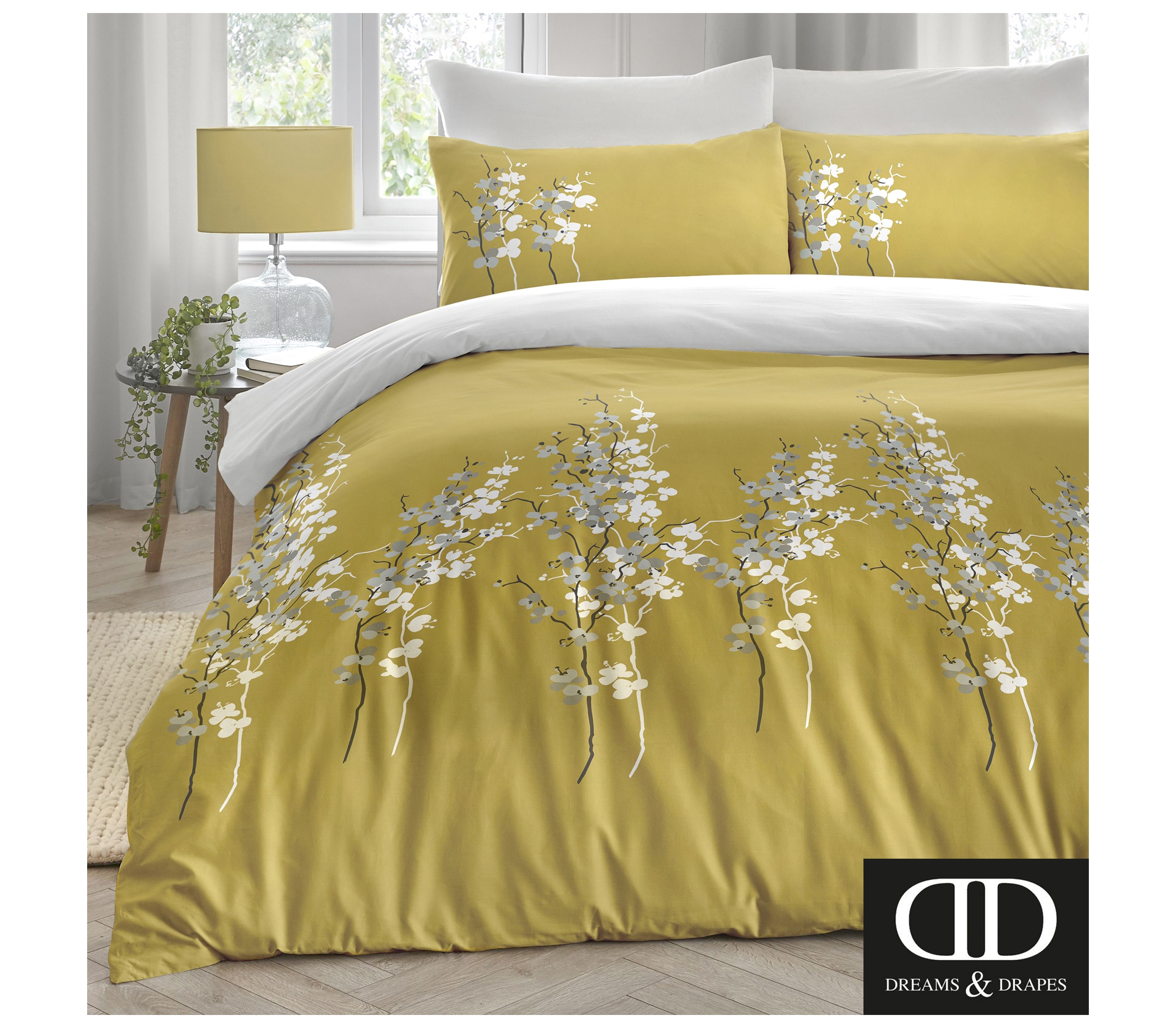 Dreams & Drapes Oriental Flower Ochre Bedding J Rosenthal & Son