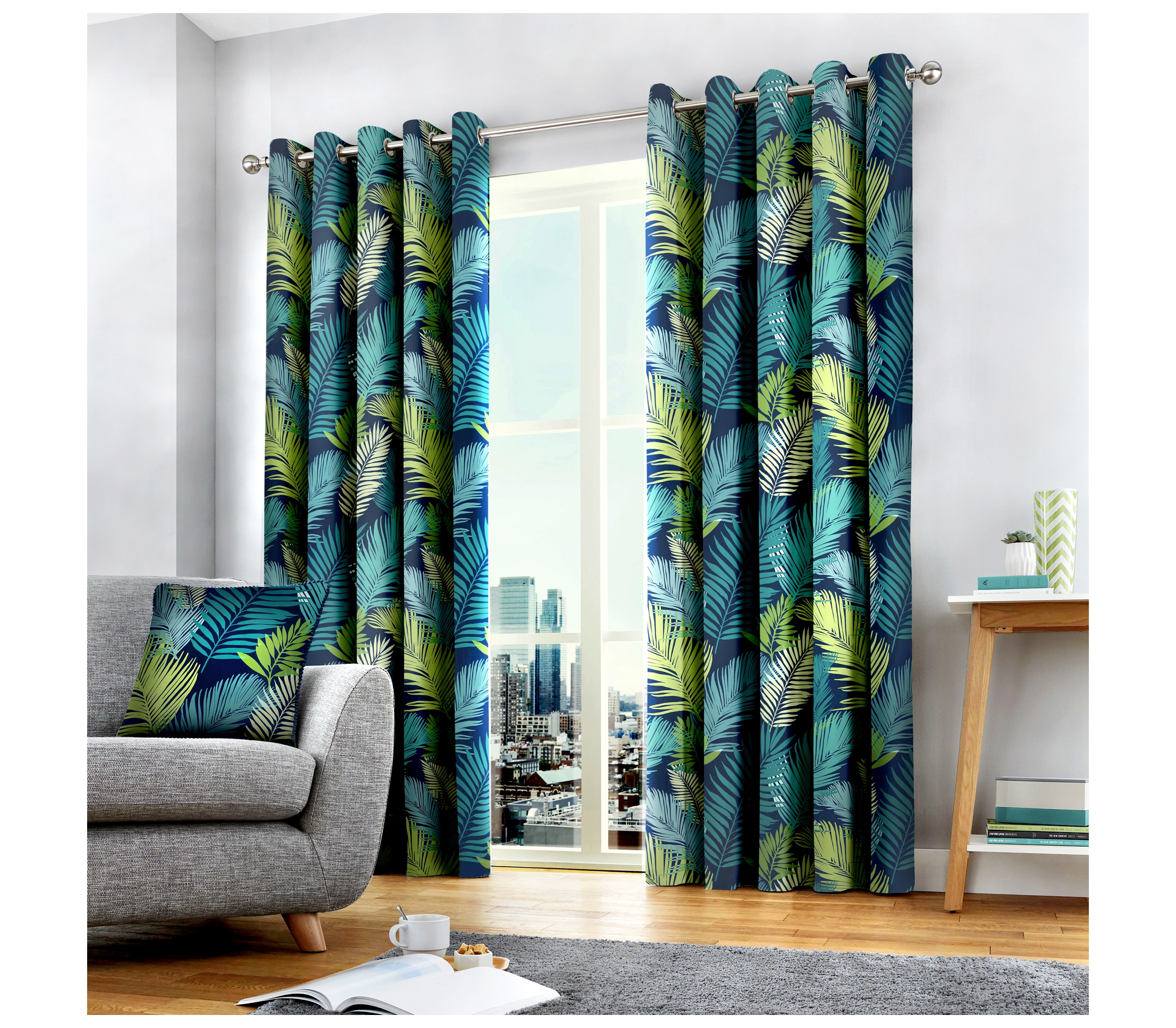 Fusion Tropical Multicolour Curtains J Rosenthal Amp Son